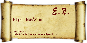 Eipl Noémi névjegykártya